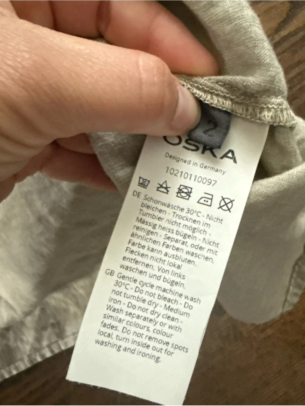Oska Oversized 100% Linen Buttondown Dress Beige Oska 2 US 8-10 - Picture 3 of 7